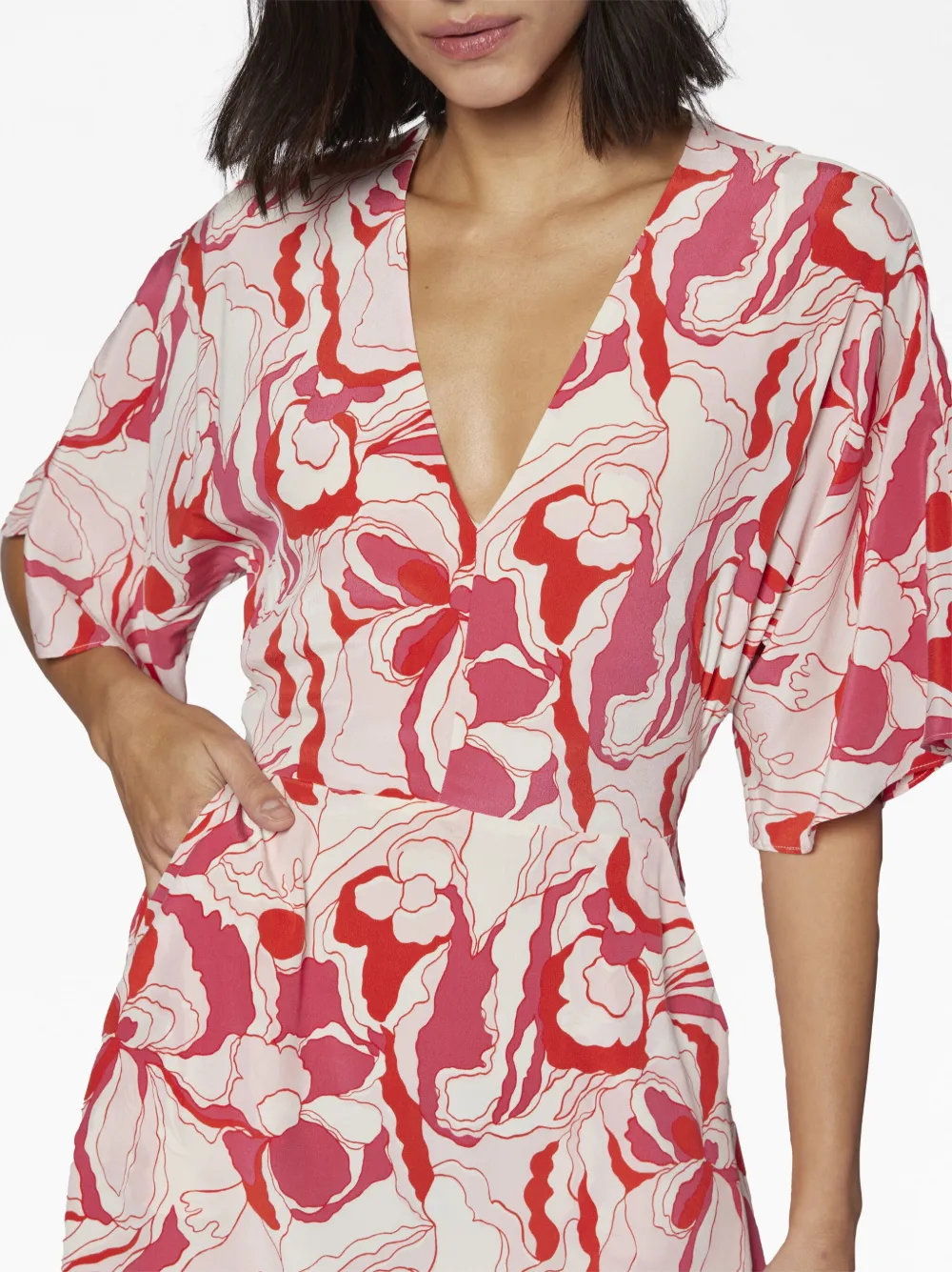 Equipment Floral Print Silk Flared Dress Farfetch