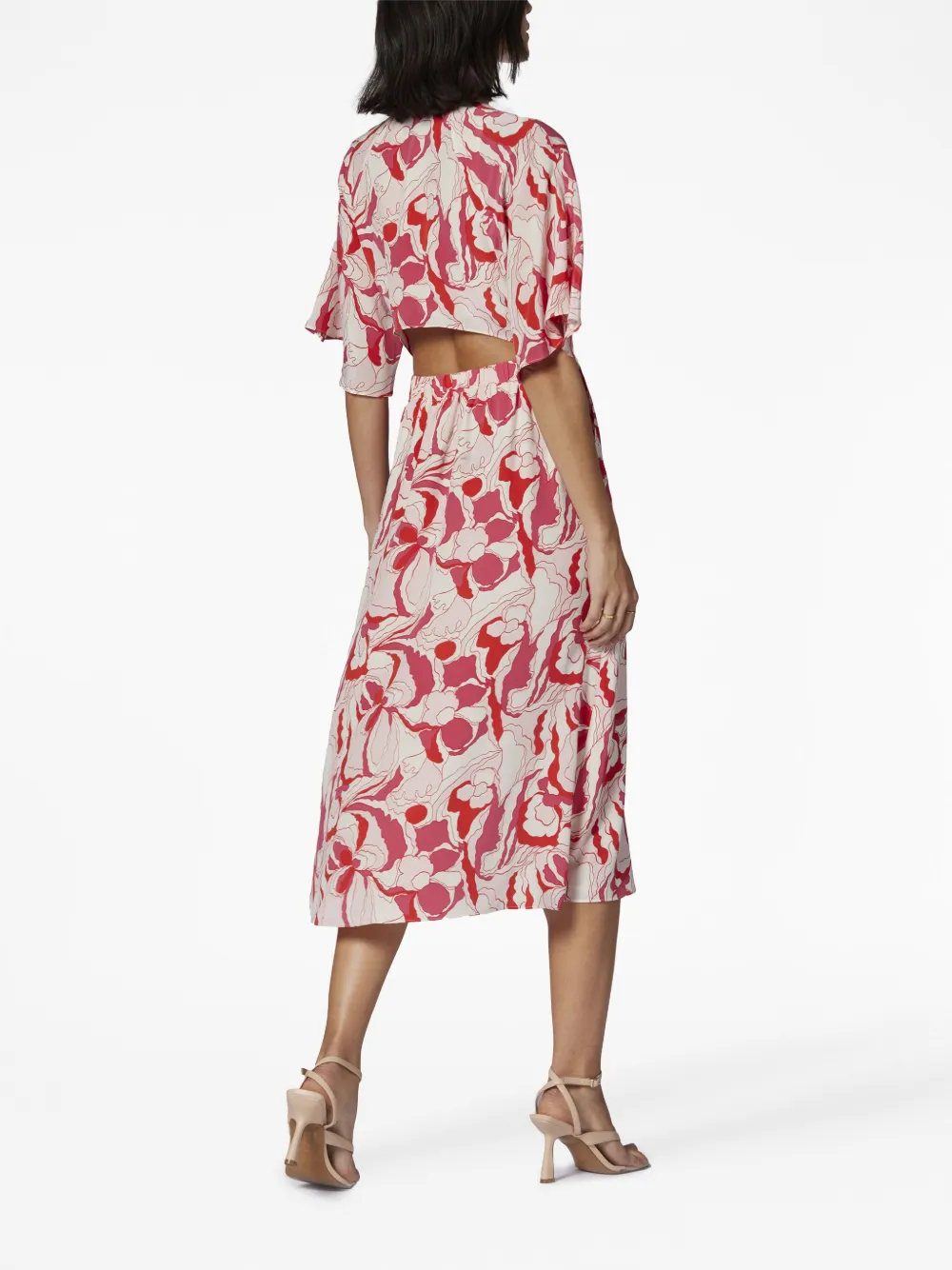 Equipment Floral Print Silk Flared Dress Farfetch