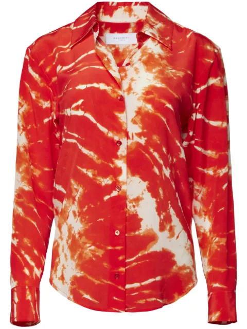 Equipment tie-dye silk shirt