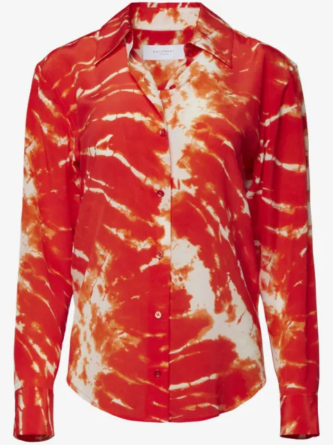 Equipment chemise en soie à motif tie-dye