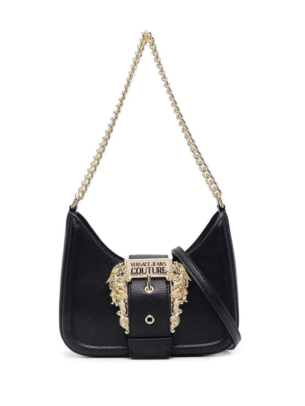 

Versace Jeans Couture Baroque buckle shoulder bag - Black