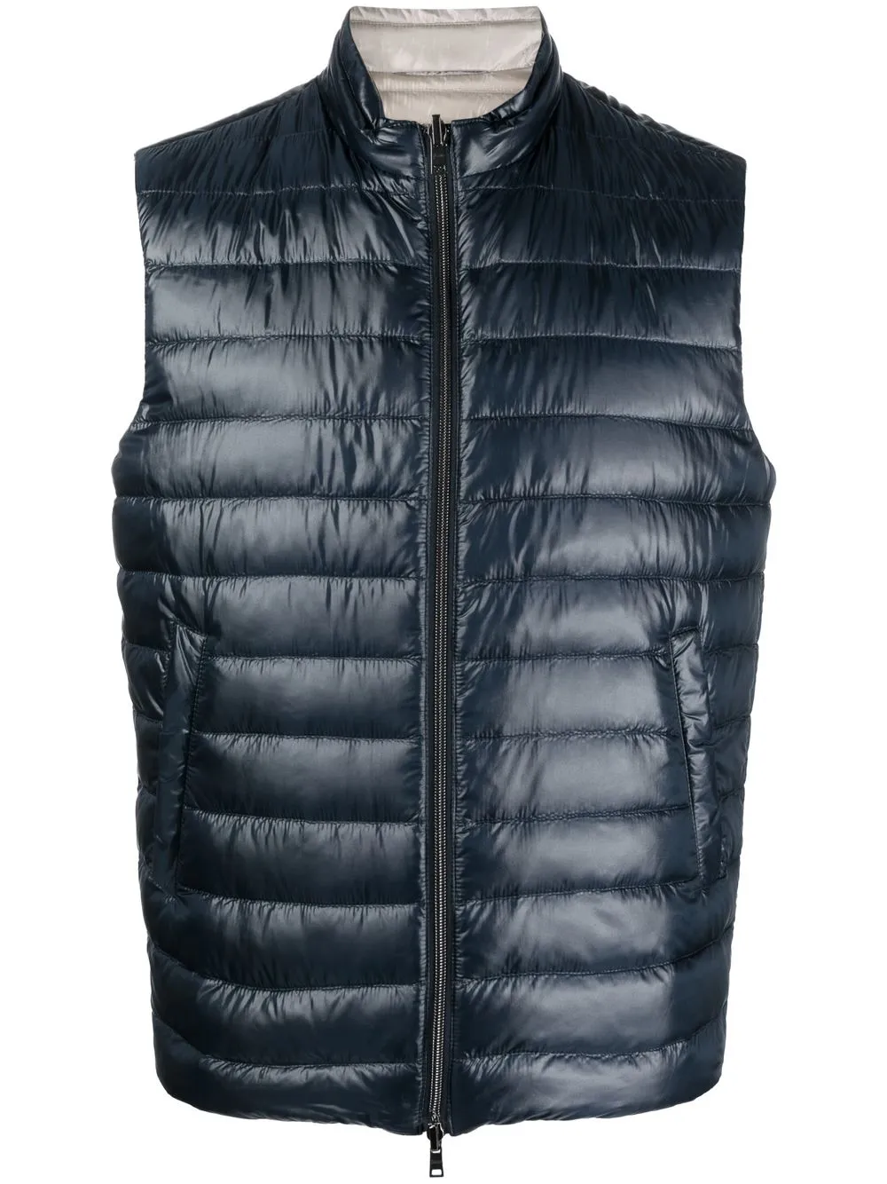 

Herno reversible quilted padded gilet - Blue