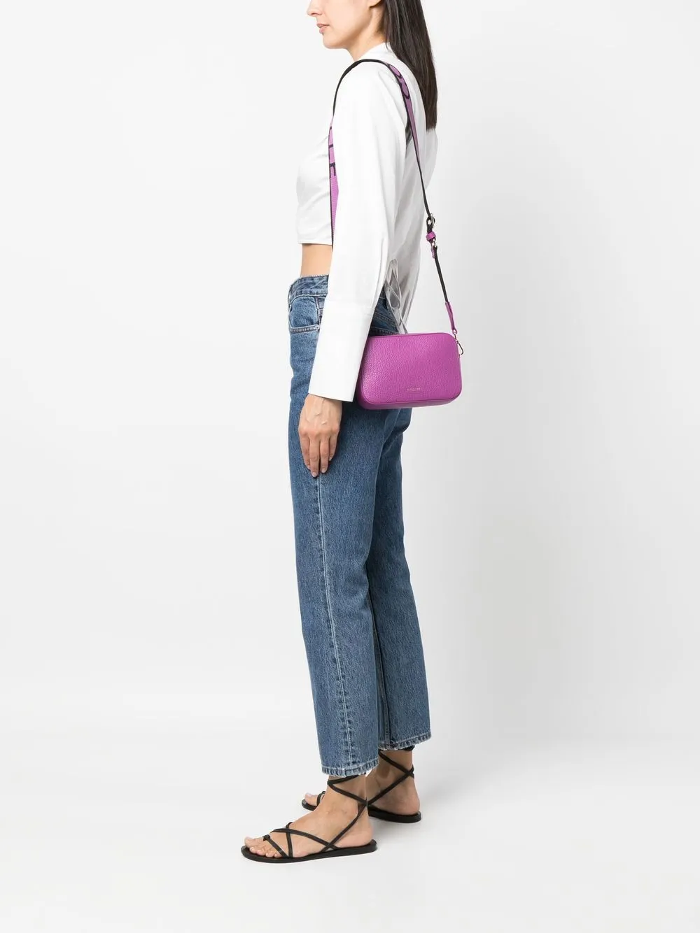 Coccinelle Crossbodytas met logobandje - Paars