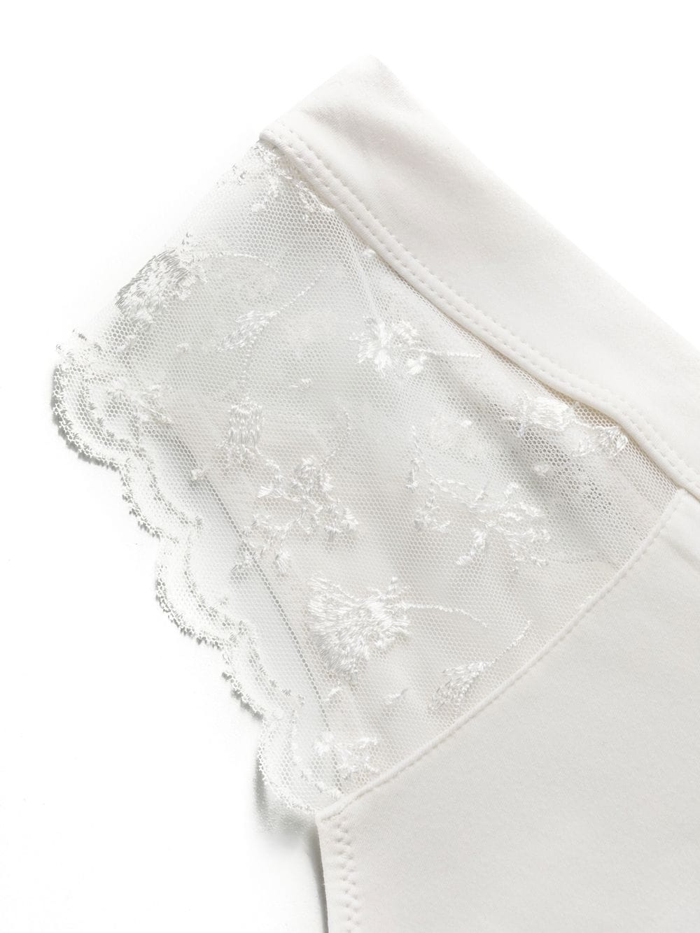 la perla lace-panel detail briefs - white