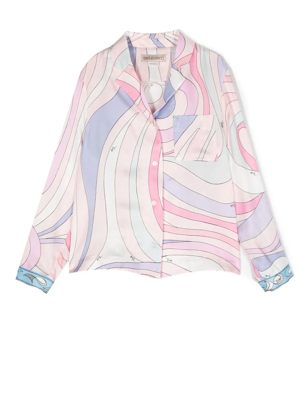 

PUCCI Junior abstract pattern long-sleeve shirt - Pink