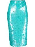 P.A.R.O.S.H. sequin-embellished pencil skirt - Blue