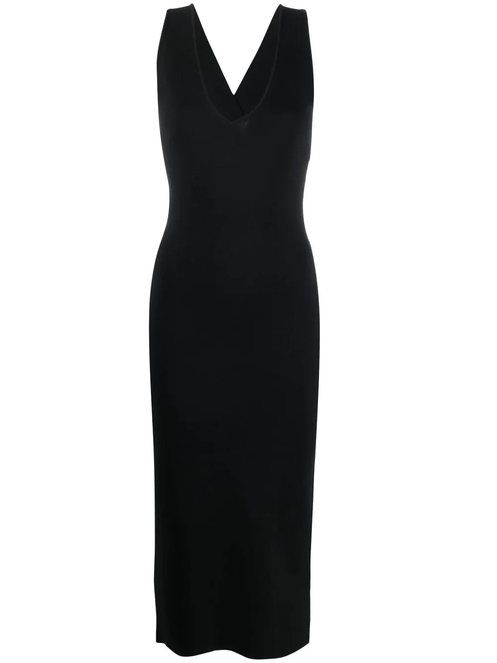 

P.A.R.O.S.H. vestido midi con tiras cruzadas - Negro