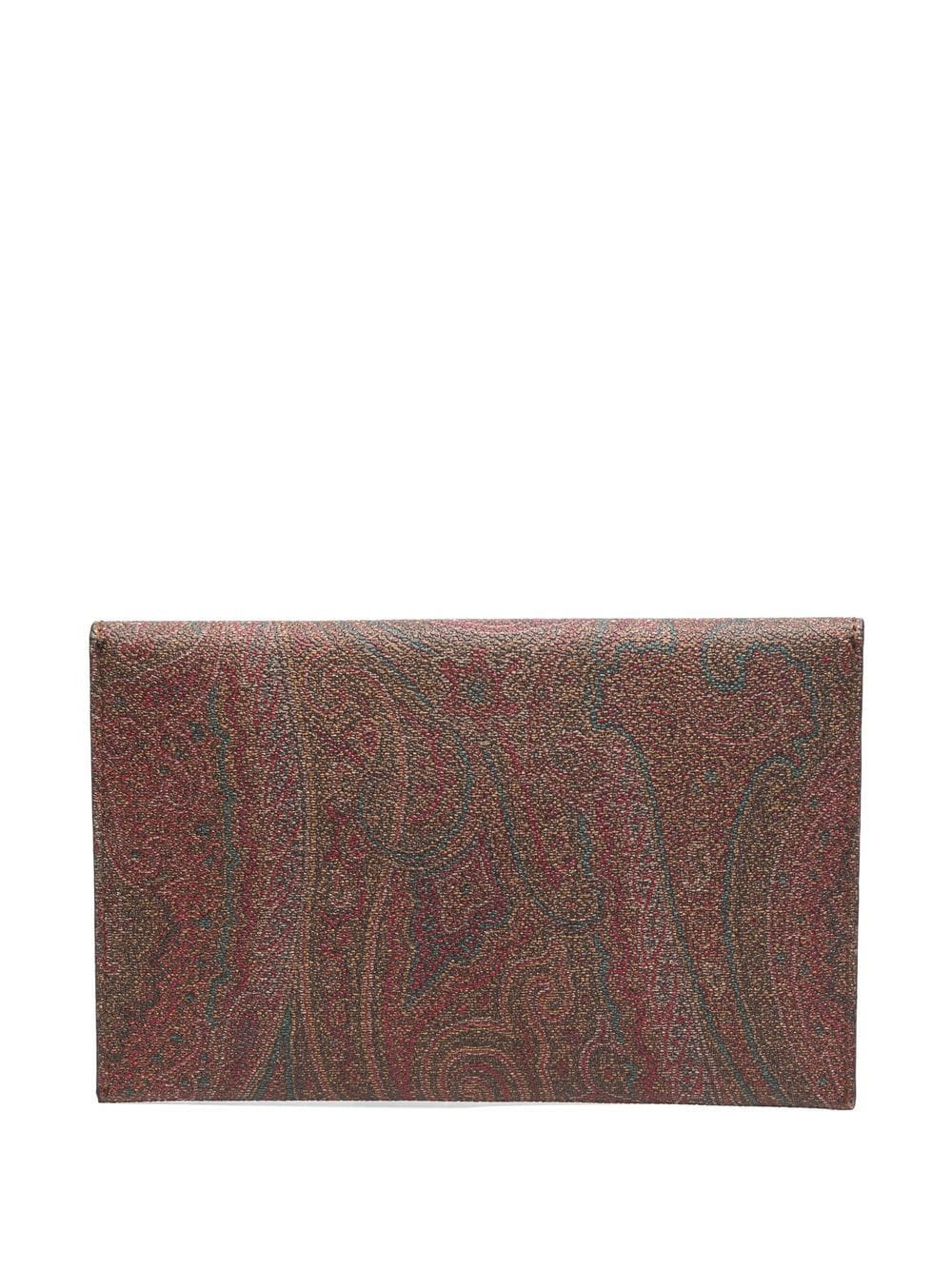 ETRO Portemonnee met paisley-print - Bruin