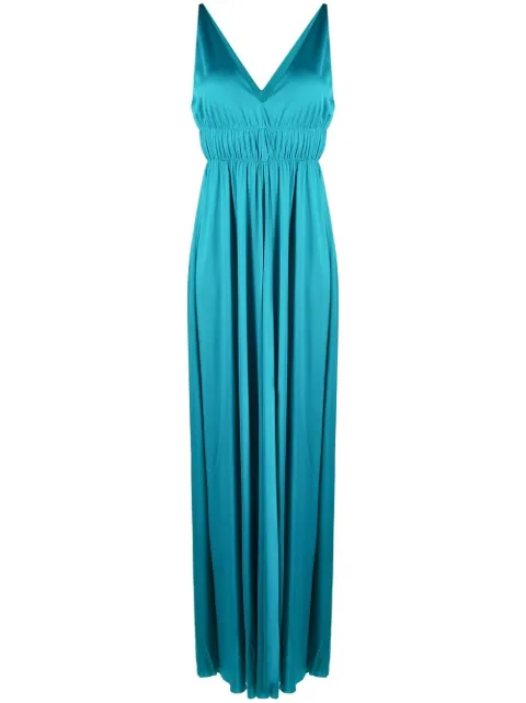 P.A.R.O.S.H. V-neck pleated maxi dress