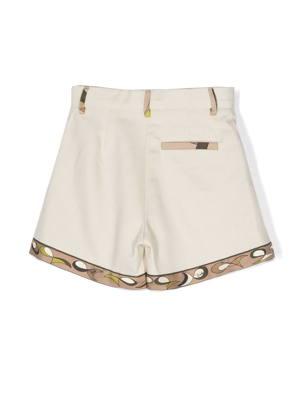 PUCCI Junior high-waisted abstract pattern shorts - Beige