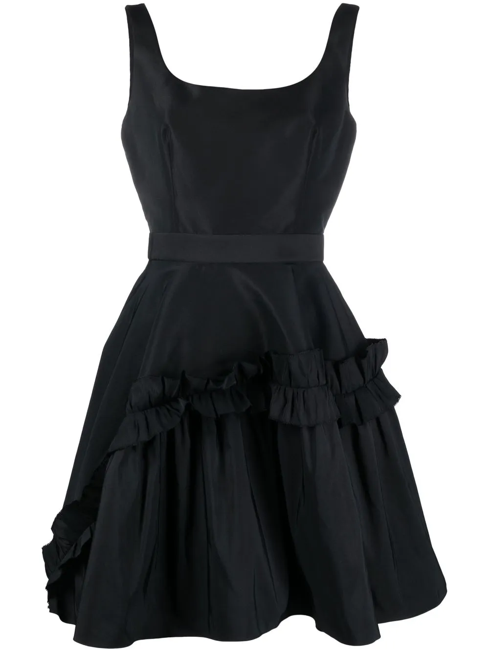 

Alexander McQueen ruffle-trim minidress - Black