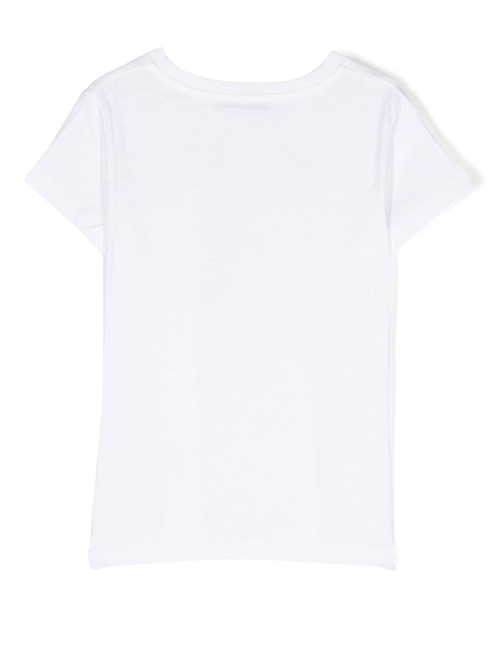 Shop Pucci Junior Logo Print Short-sleeve T-shirt In White
