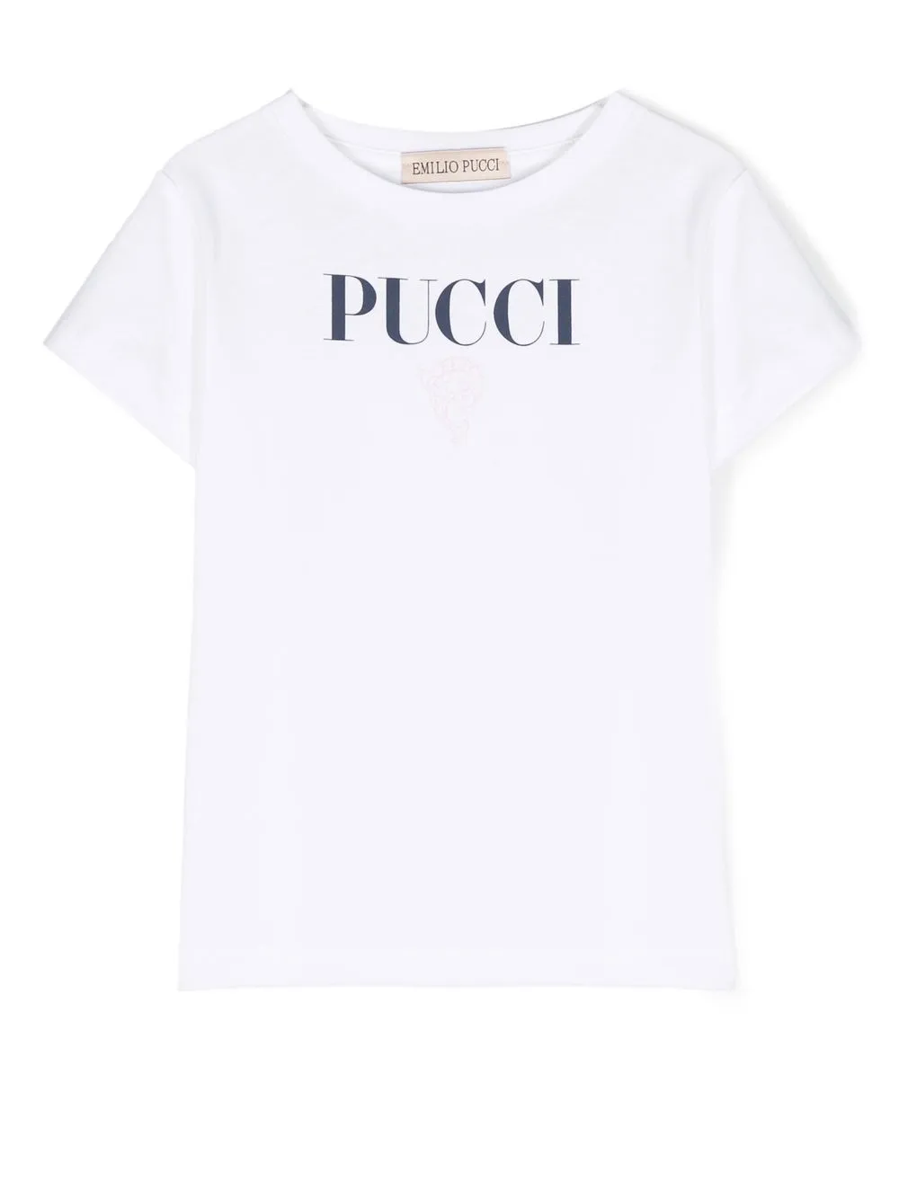 

PUCCI Junior playera manga corta con logo estampado - Blanco