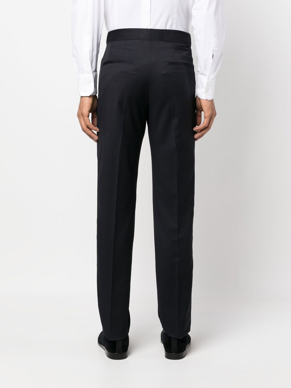 Shop Tagliatore Side-panel Detail Tailored Trousers In Blue