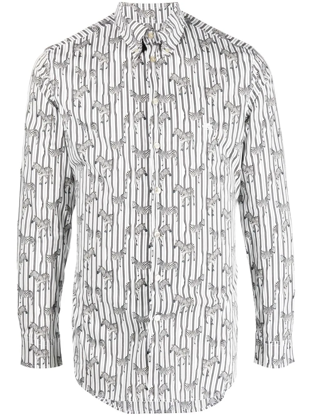 

ETRO camisa estampada con botones - Blanco