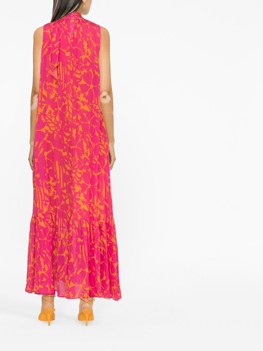 Iris Von Arnim Maxi-jurk met bloemenprint - Oranje