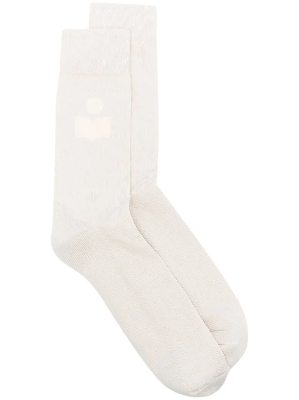 

Isabel Marant intarsia-knit logo socks - Neutrals