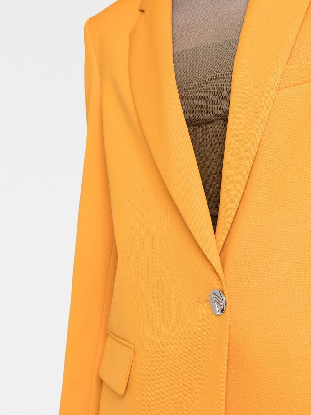 Shop Attico Single-breasted Blazer In Yellow