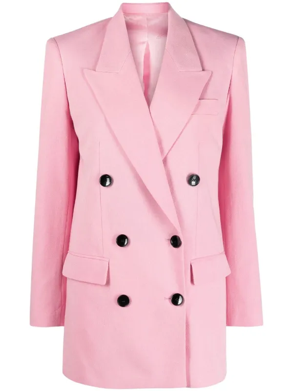 Isabel Marant Nevim Double-breasted Blazer in Pink