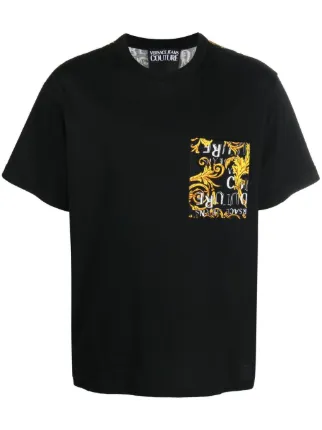 Versace Jeans Couture バロックパターン Tシャツ | ブラック