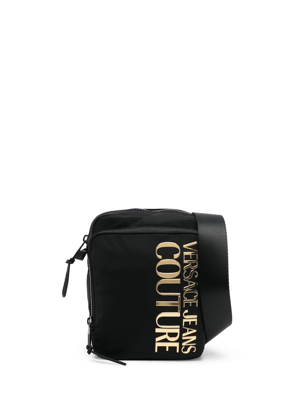 Versace Jeans Couture Logo-plaque Detail Messenger Bag In Black