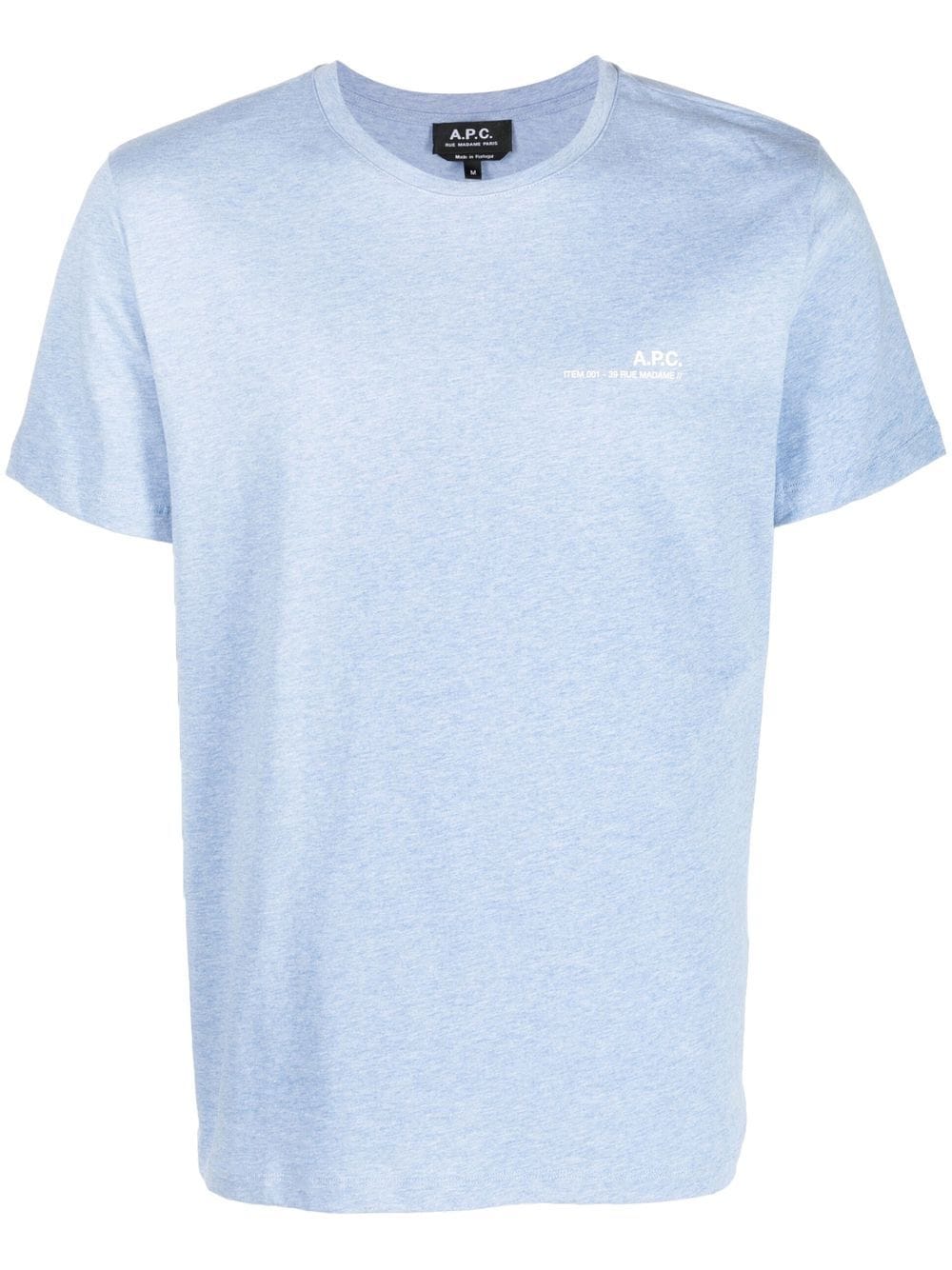 Apc Logo Print Short-sleeved T-shirt In Blau