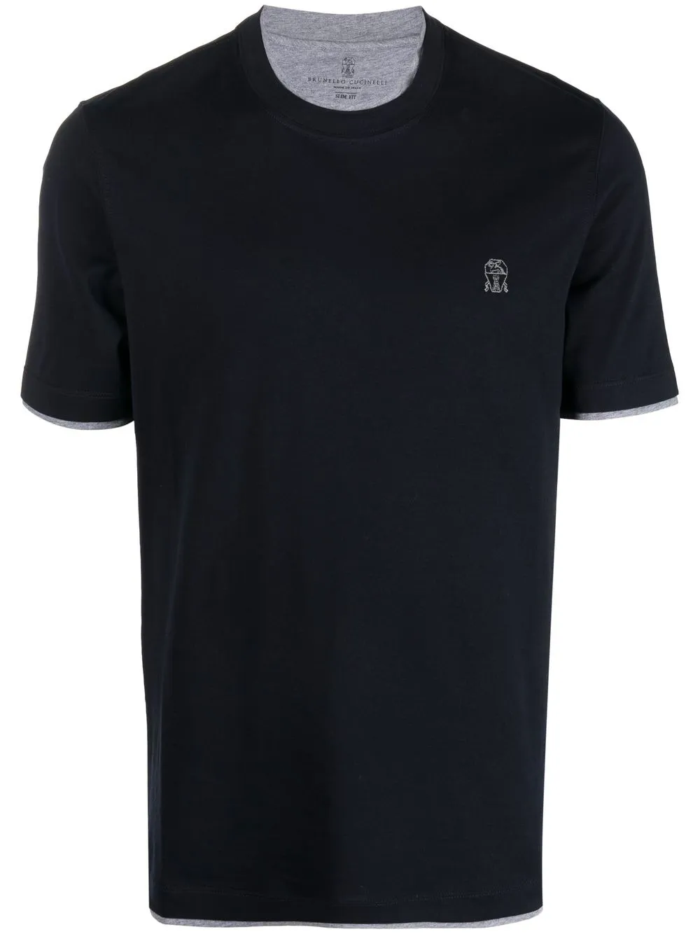 

Brunello Cucinelli playera con logo bordado - CW361 NAVY