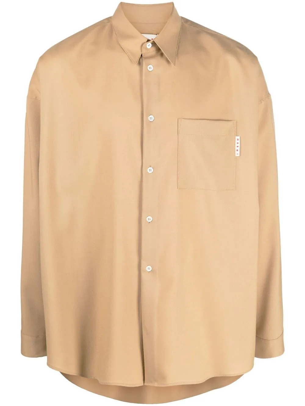 

Marni chest-pocket buttoned shirt - Neutrals