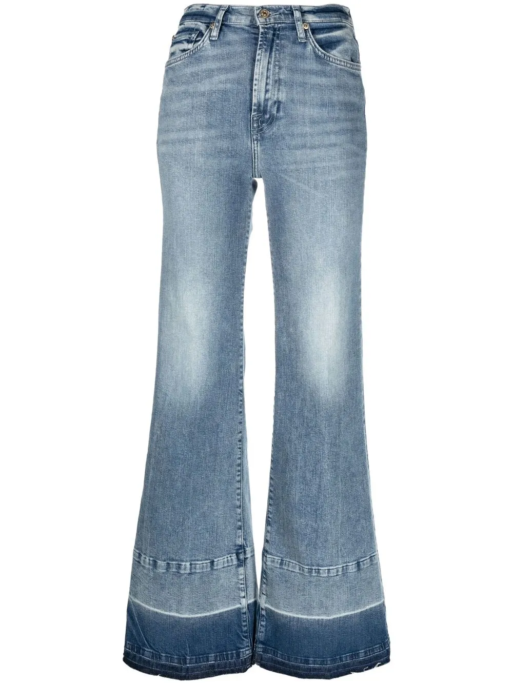 

7 For All Mankind contrast-trim flared jeans - Blue