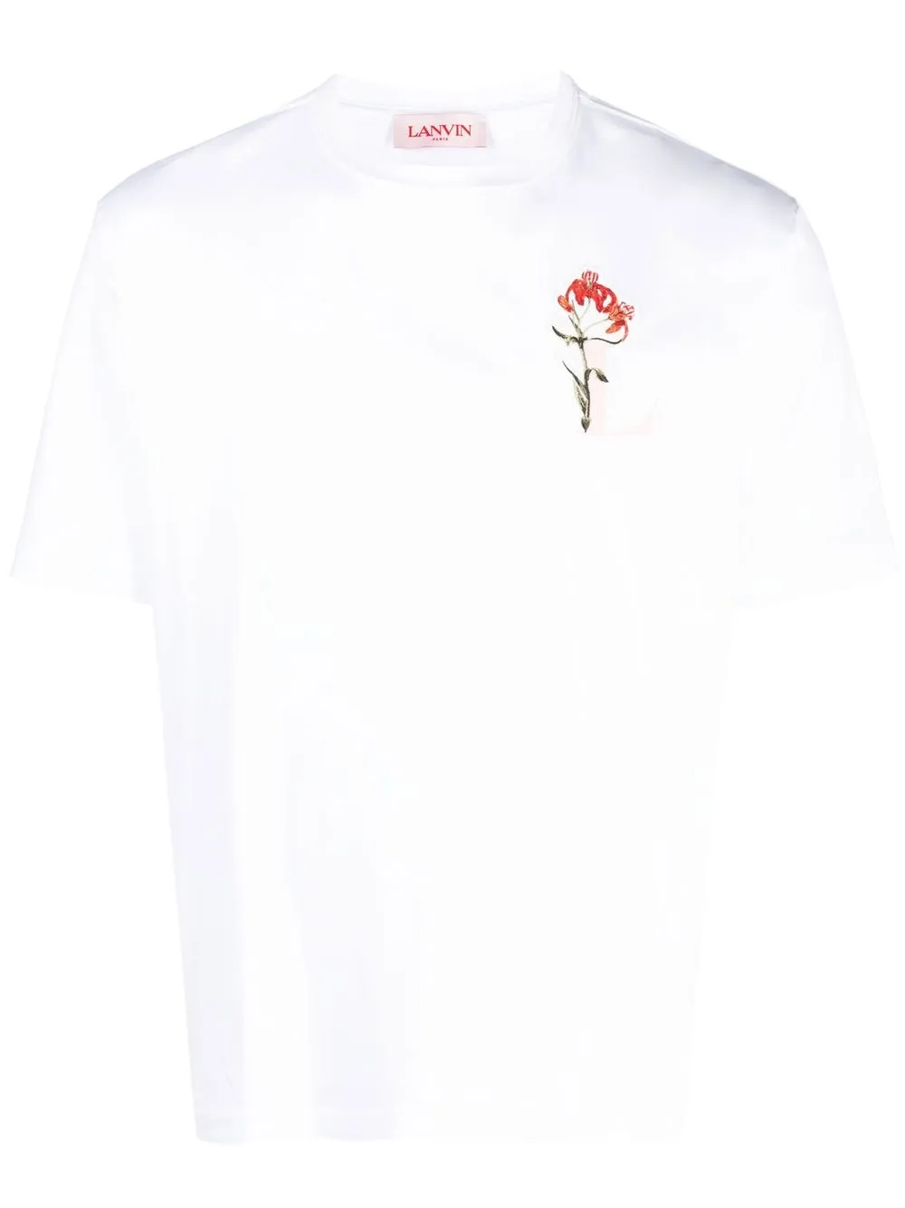 

Lanvin L flower patch T-shirt - White