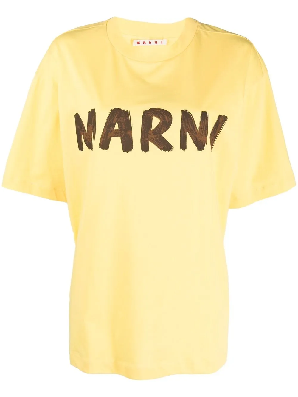 

Marni logo-print short-sleeved T-shirt - Yellow