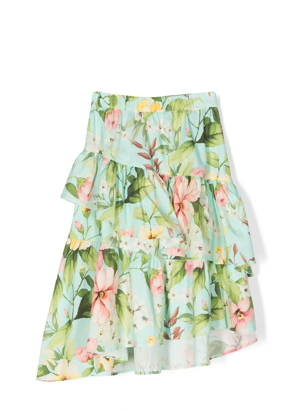 

TWINSET Kids falda corta con estampado floral - Verde