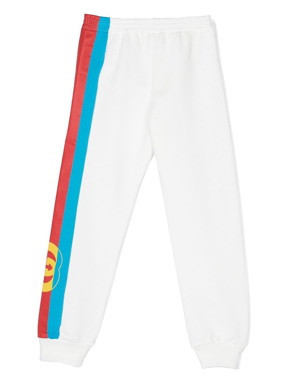 Gucci Kids logo-stripe track trousers - White