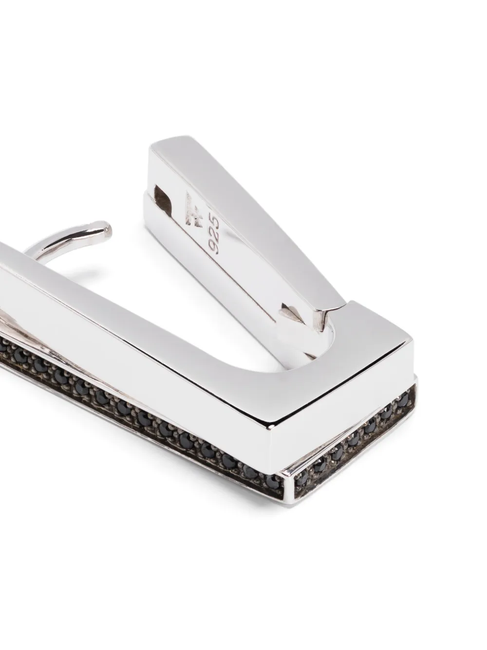 Tom Wood Step Hoops Spinel In Silver