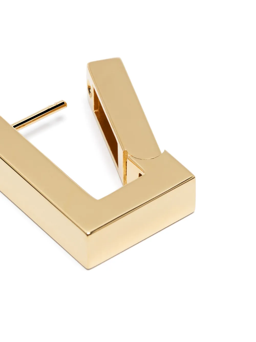 Square Hoops Gold-Plated Earrings