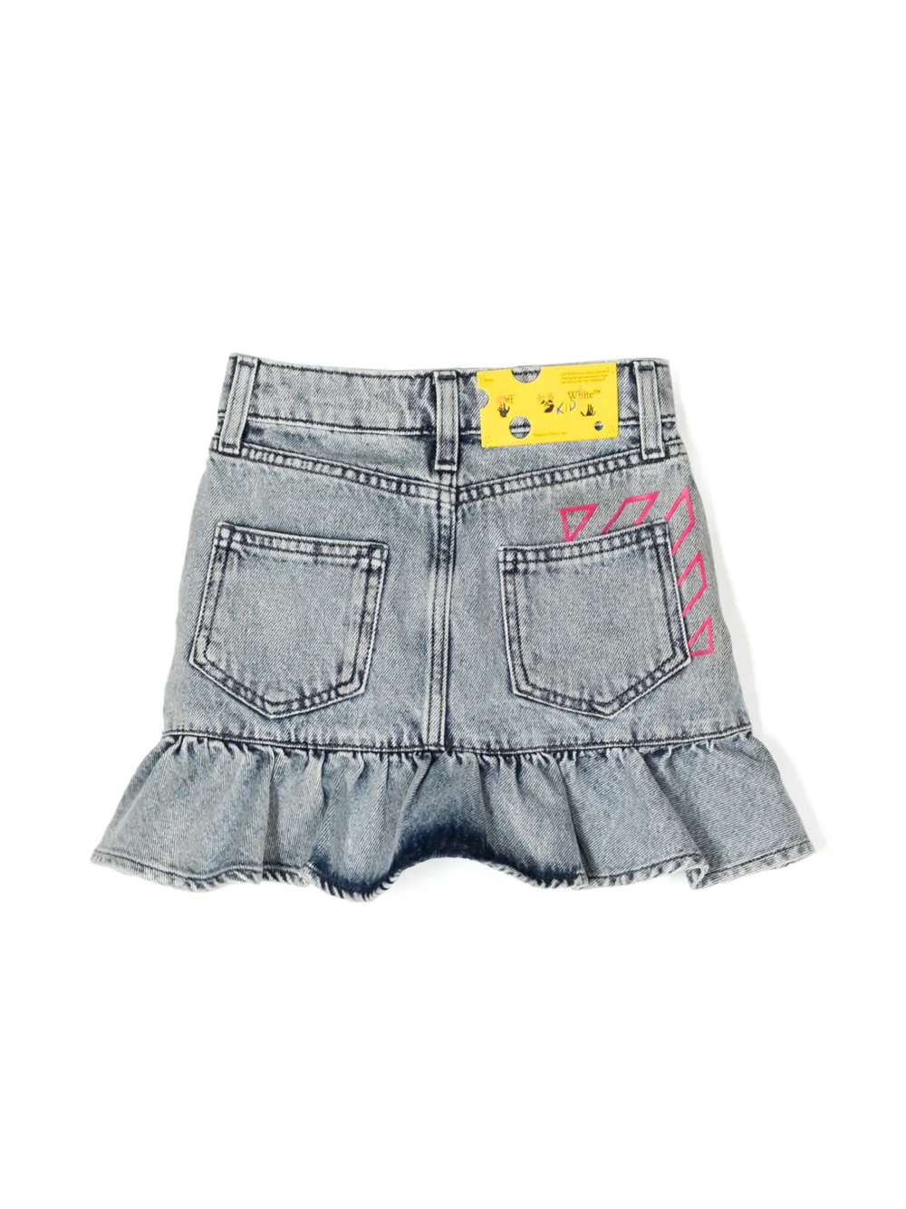 Off-White Kids Spijkerrok met ruches - Blauw