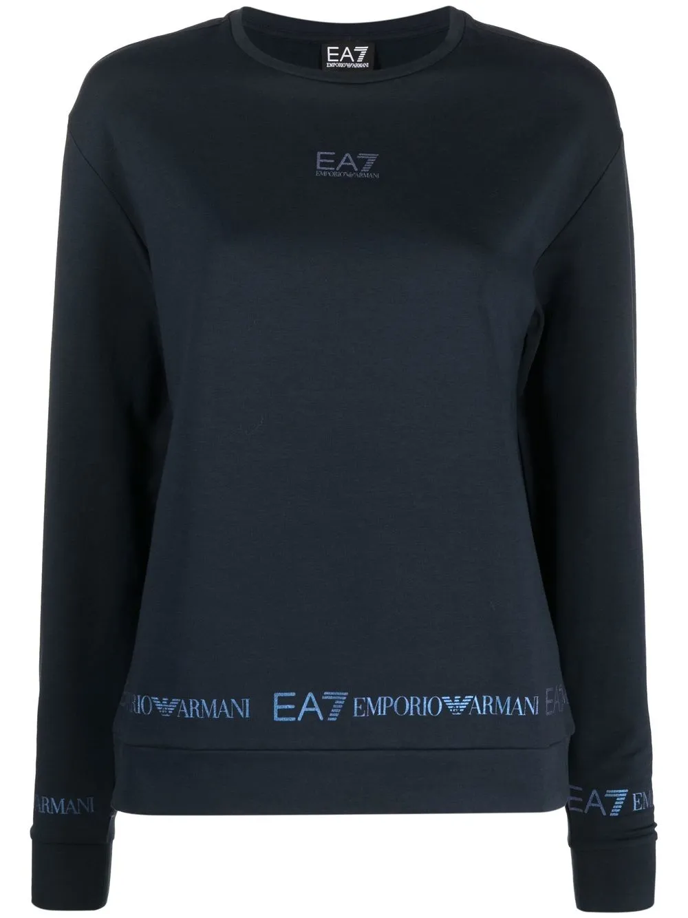 

Emporio Armani sudadera con logo estampado - Azul