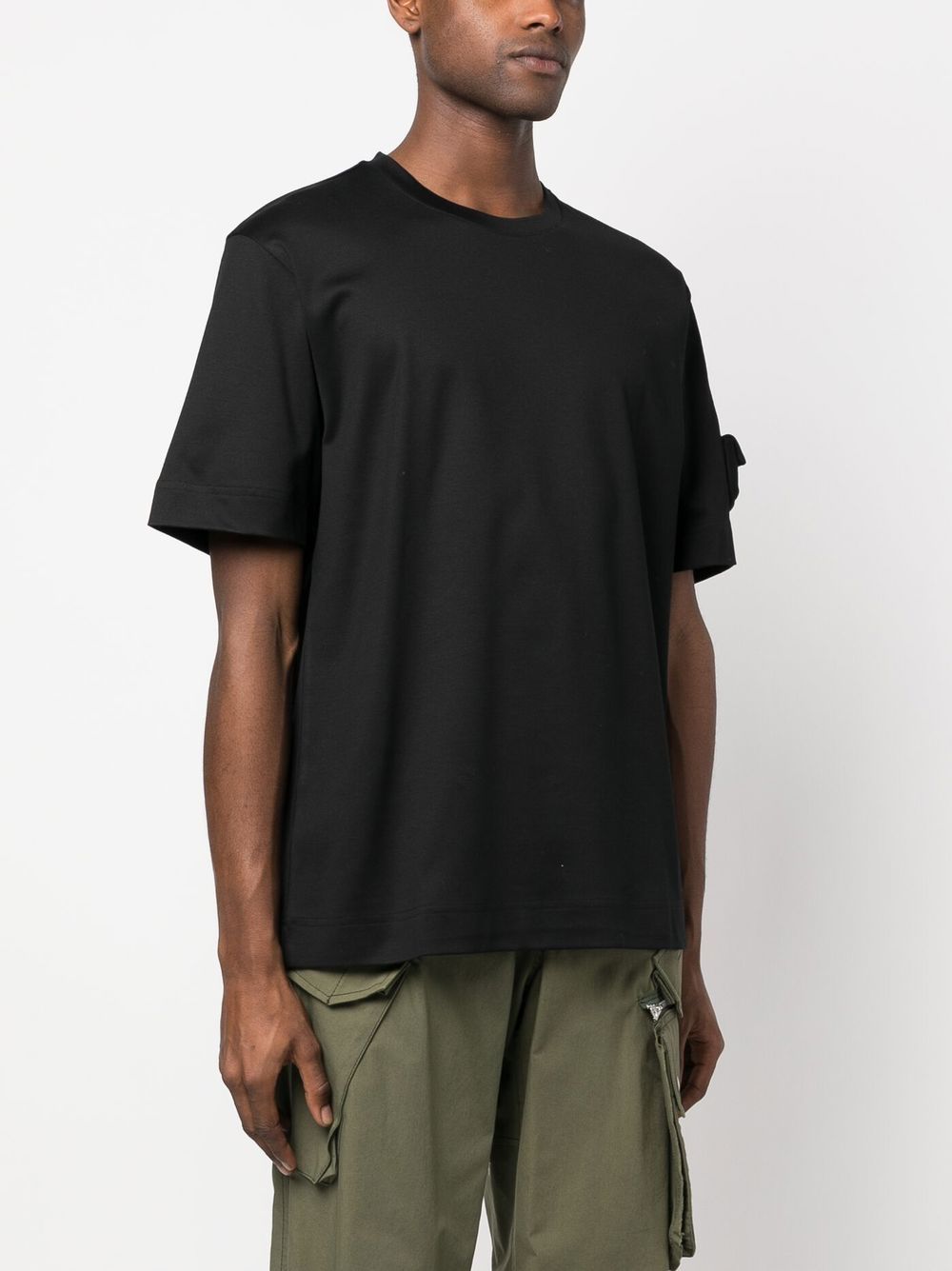 Shop Fendi Pocket-detail Cotton T-shirt In Black