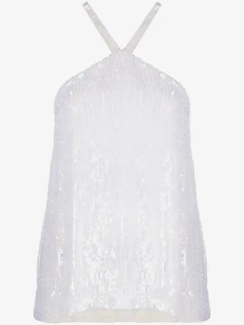 P.A.R.O.S.H. Gem sequinned halterneck top