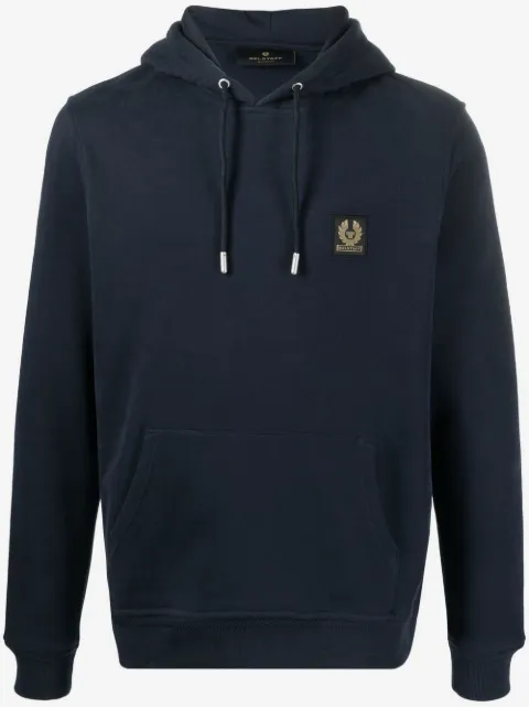 Belstaff logo-patch cotton hoodie