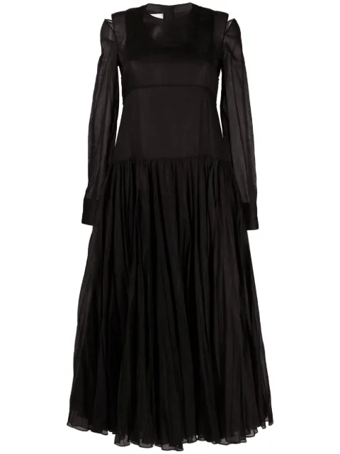Jil Sander pleat-detail midi dress