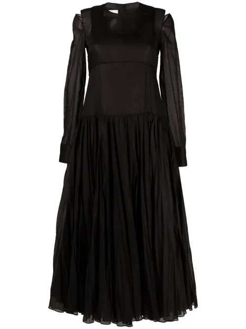 Robe mi-longue à détails plissés - Jil Sander - Modalova