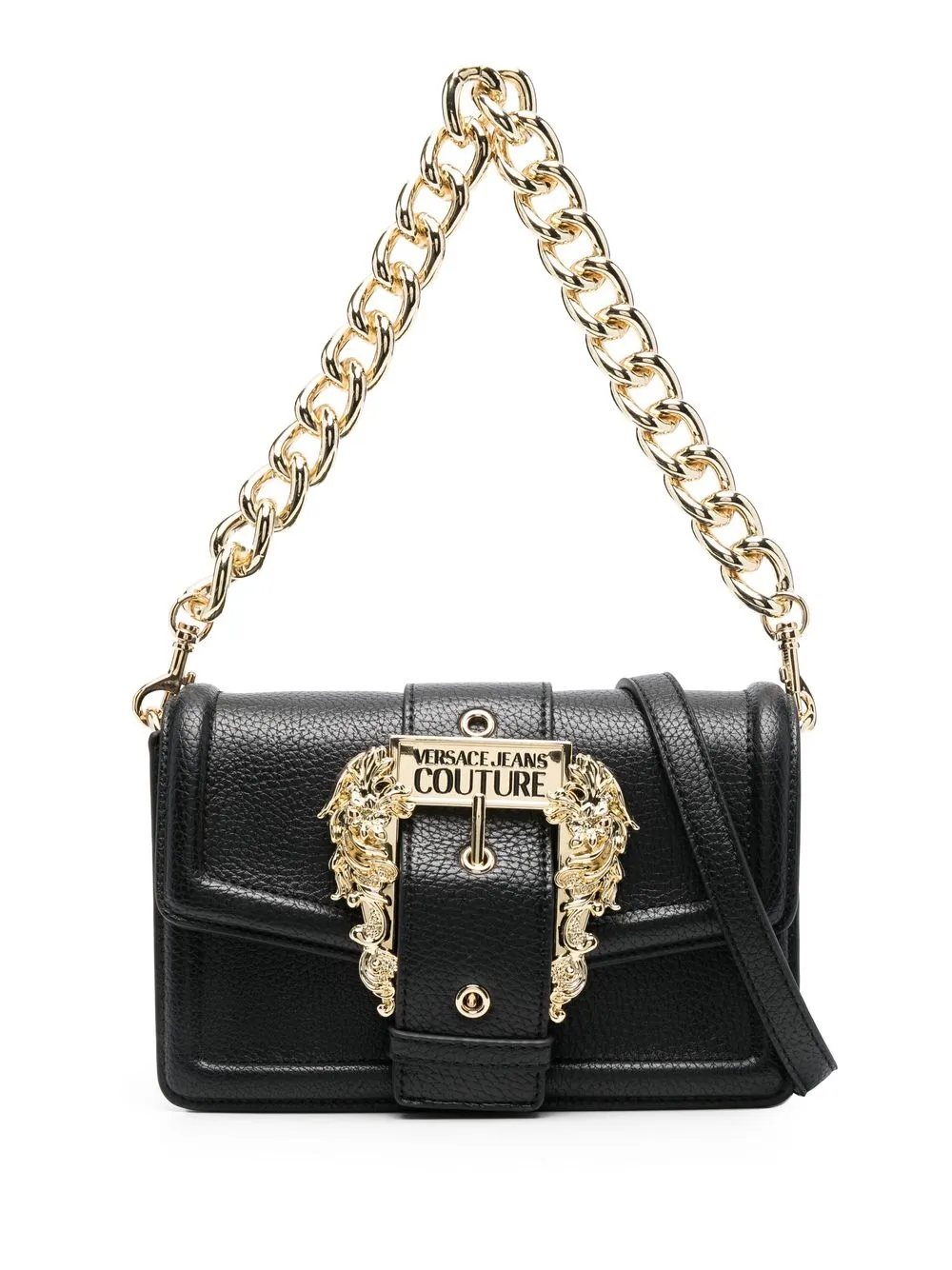 

Versace Jeans Couture Baroque buckle shoulder bag - Black