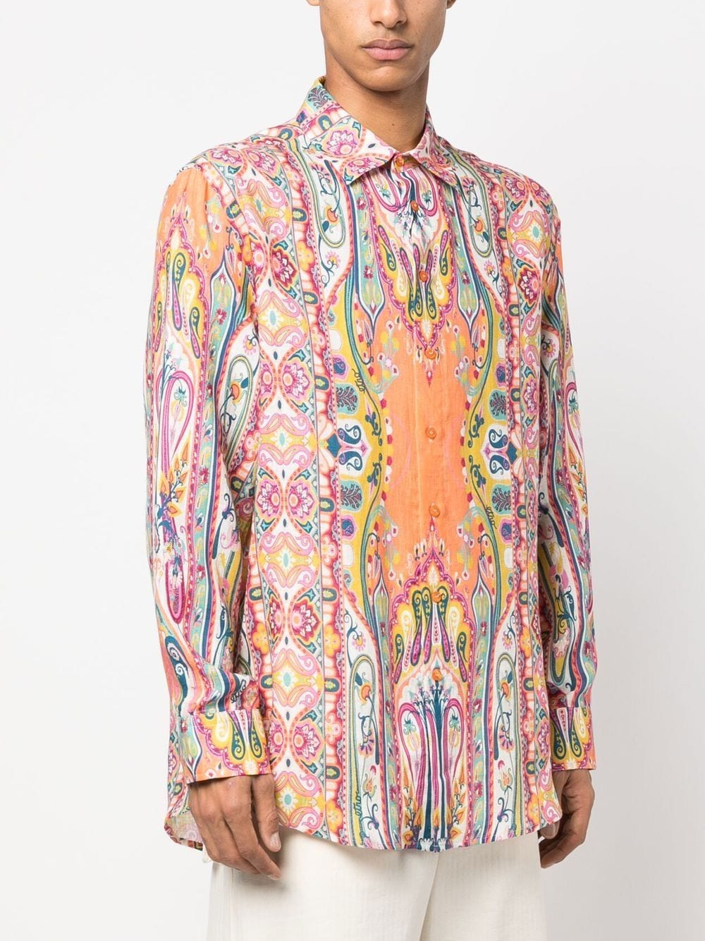 ETRO paisley-print Linen Shirt - Farfetch