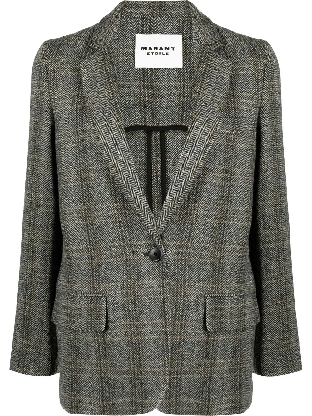 

Isabel Marant Étoile checked single-breasted blazer - Black