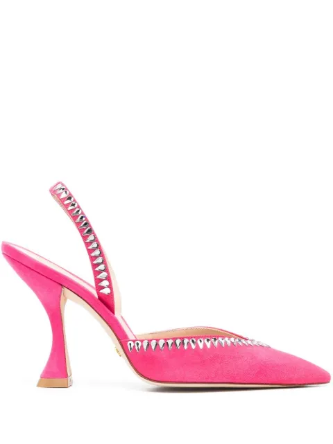 Stuart Weitzman zapatillas con detalles de strass y tacón de 105mm