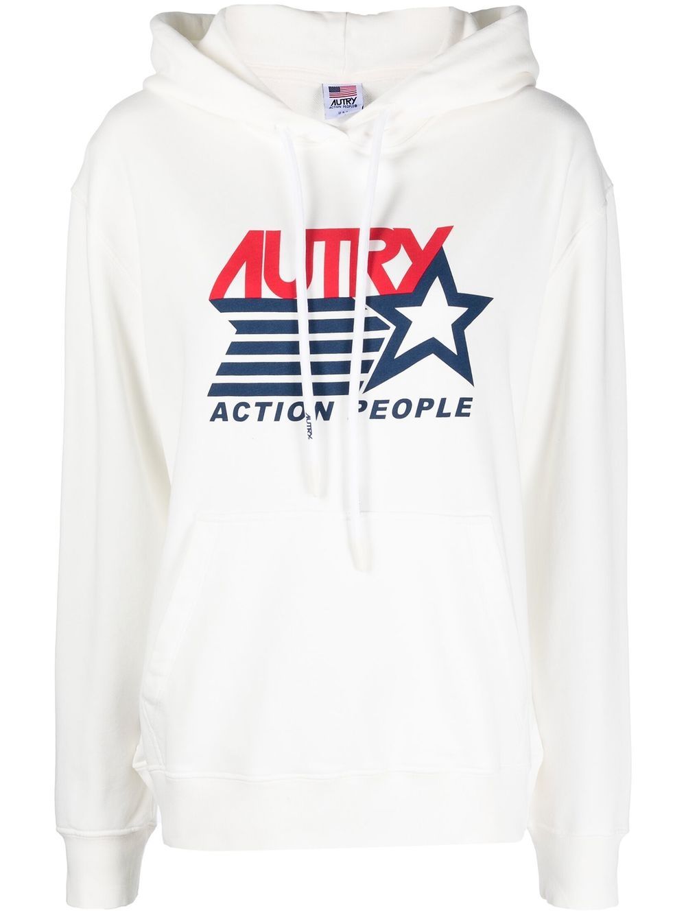 

Autry logo-print cotton hoodie - White