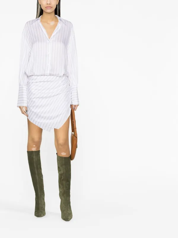 オールインワン・サロペット The Attico Hatty Striped Shirtdress The Attico Hatty Striped Shirtdress | White | FARFETCH