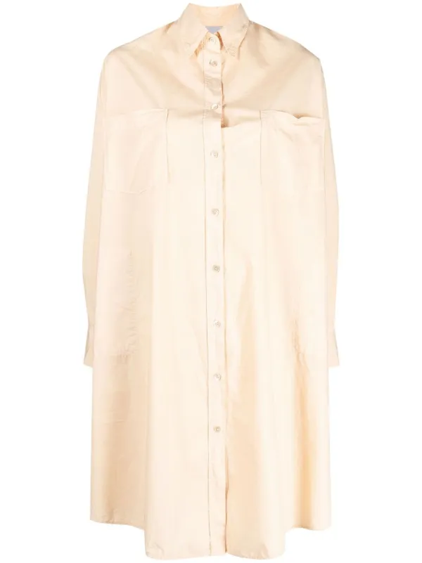【Forte Forte】ロングシャツドレス Forte Forte ロングスリーブ シャツドレス | ニュートラル