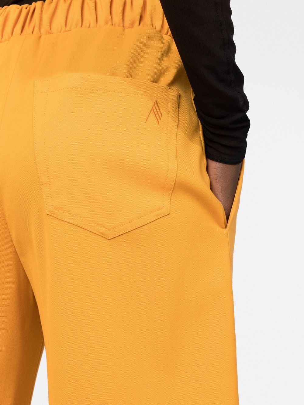 Shop Attico High-waisted Trousers In Orange